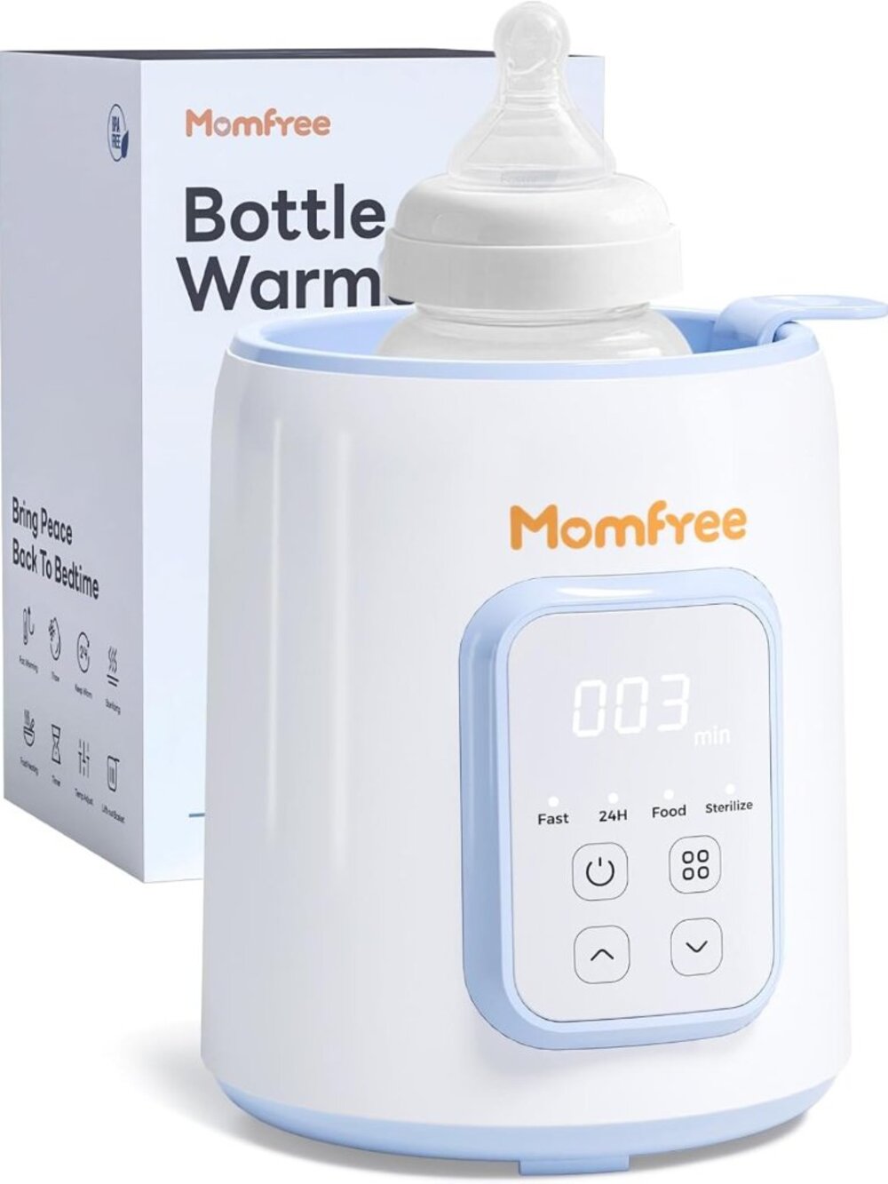 8-in-1 Fast Baby Bottle Warmer for Breastmilk & Formula, Accurate Temp Control
